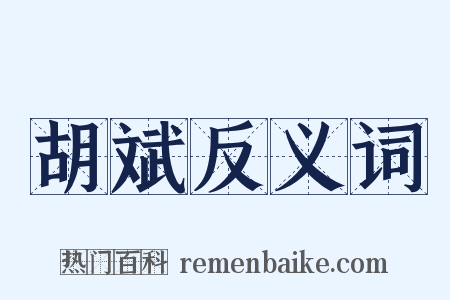 胡斌反义词是什么意思的图片